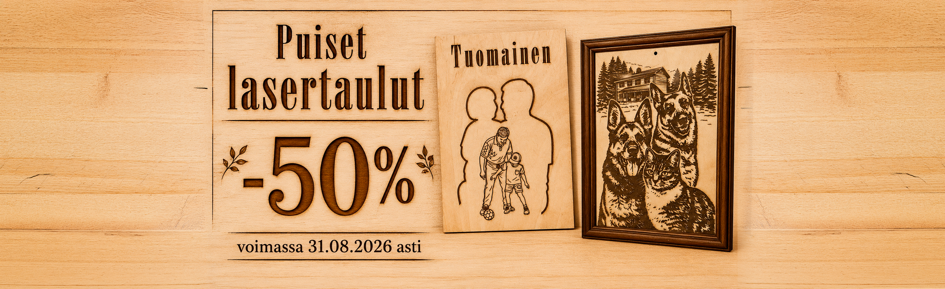 Kesän tarjous: Lasertaulut -50%